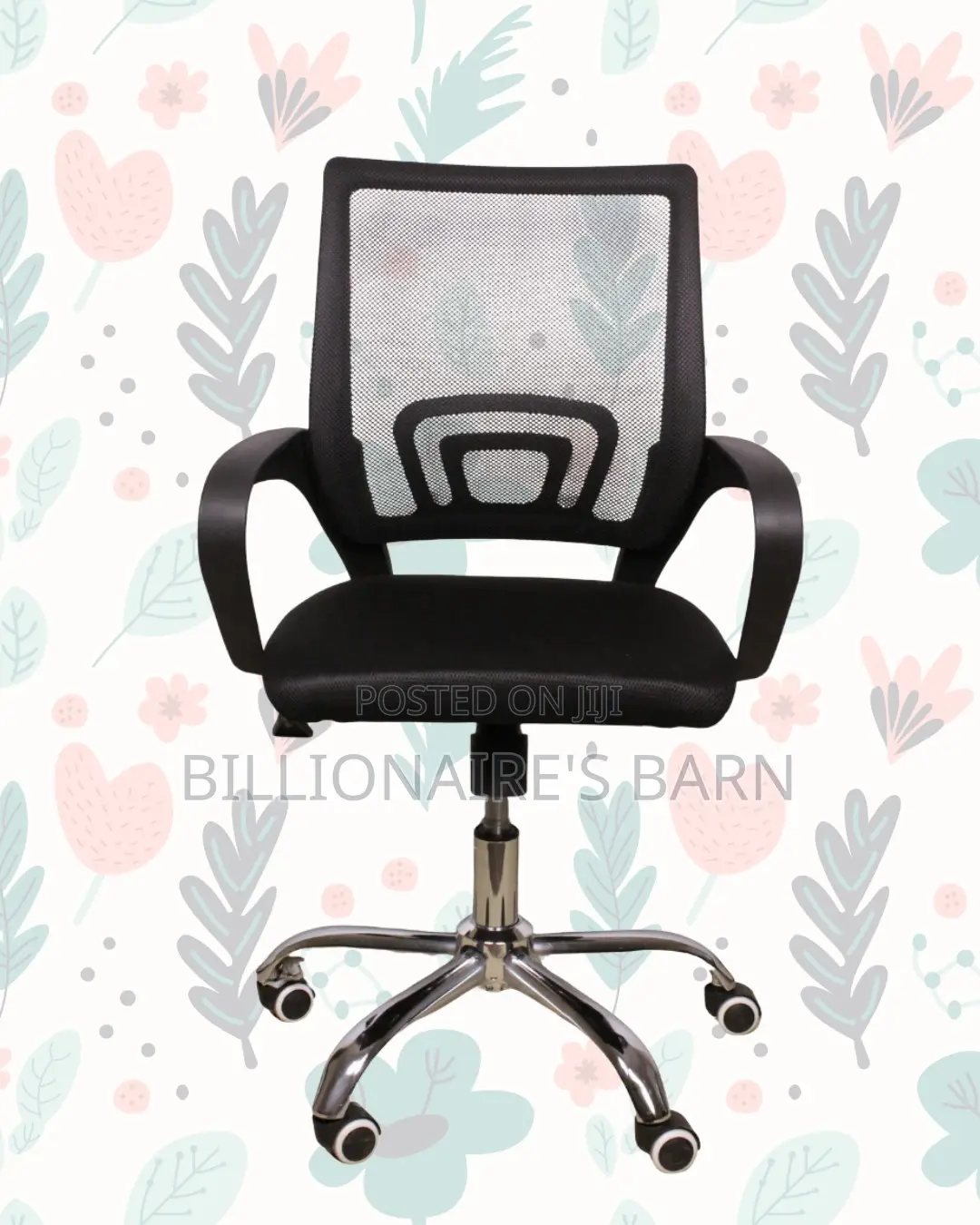 Black Compact Chair | Posture-Friendly Build for Daily Productivity