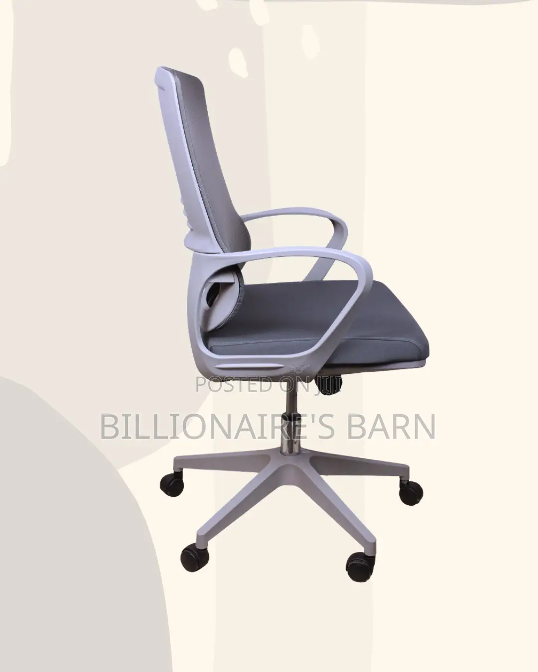 Grey Mid-Back Mesh Chair | Cool Airflow for Kenya’S Warm Afternoons |
