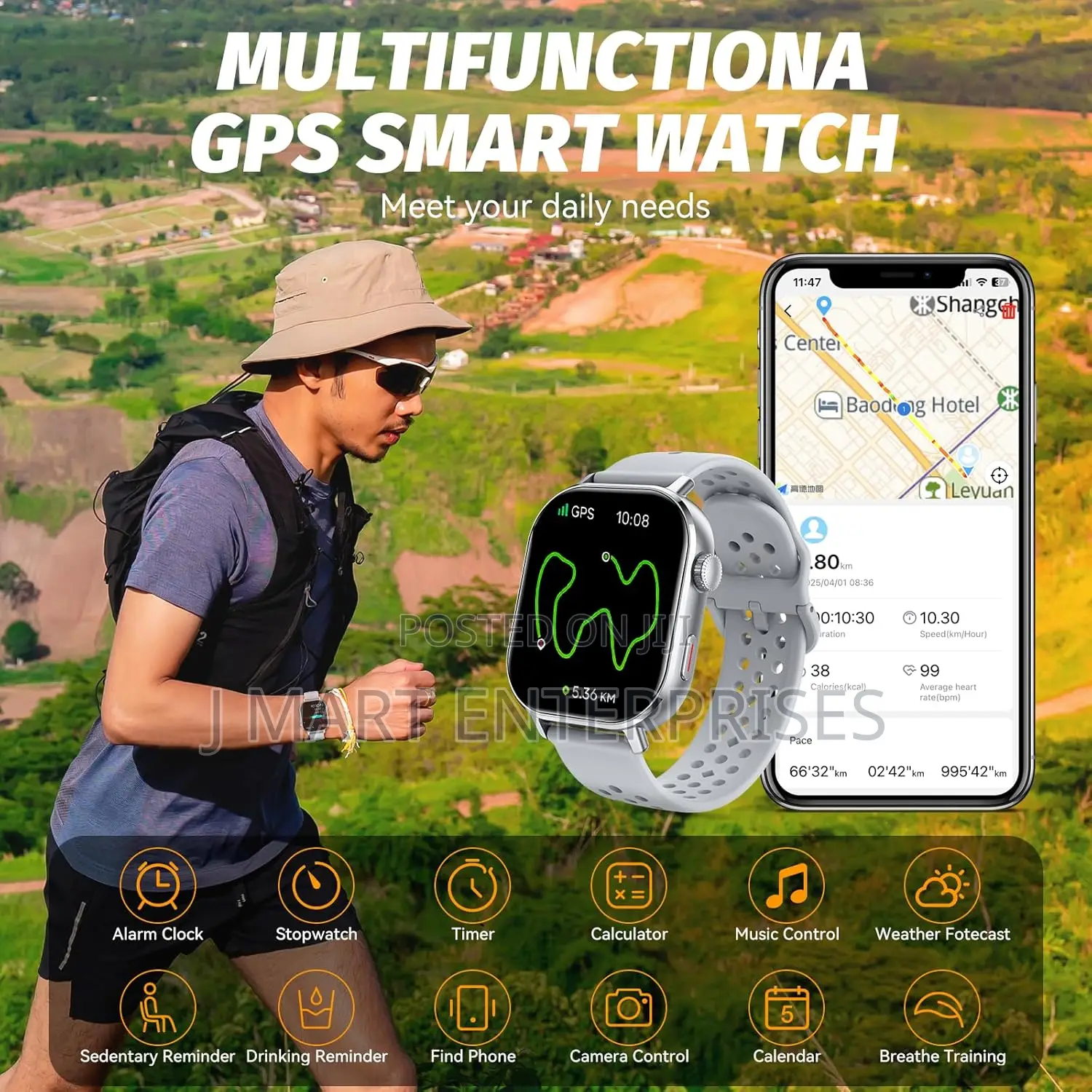 GPS Smart Watch for Men, Fitness Tracker With 178+ Sports Modes