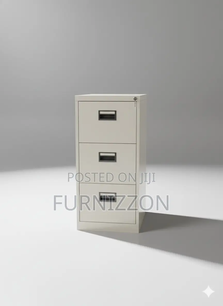 3-Drawer Metallic Office Storage Cabinet