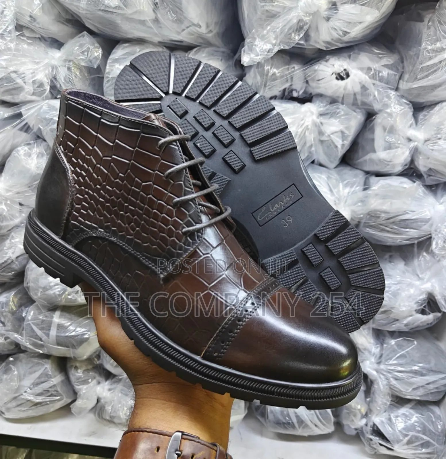 Quality Casual Leather Official Rubber Sole Men Boots
