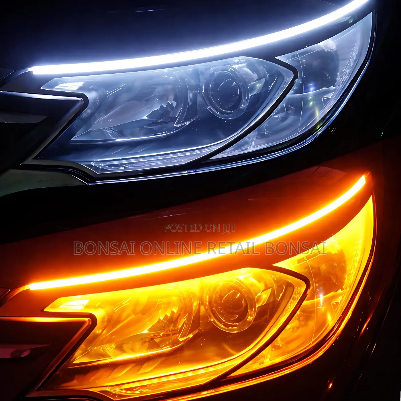24v Truck Led DRL Light Bar, White-Yellow Turn Signal, 30cm