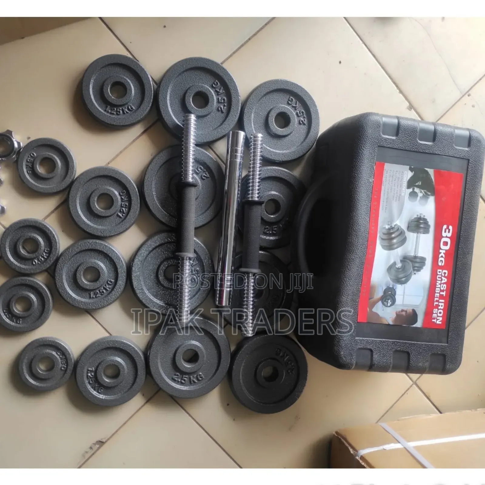 30kgs Iron Cast Dumbbell Set With a Connector
