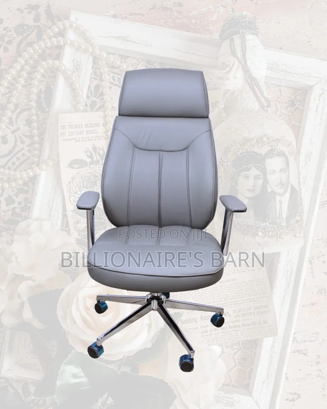 Grey Office Chair | Easy Adjustability for Different Desk Heights