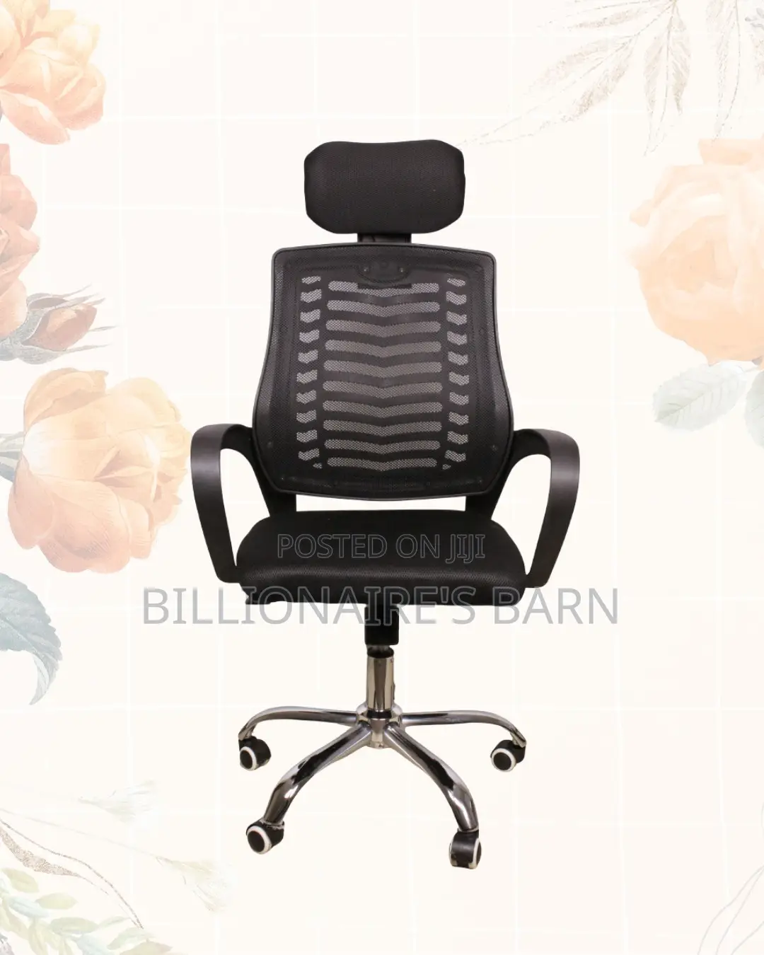 Black Secretarial Chair |Easy Adjustability for Different Desk Heights