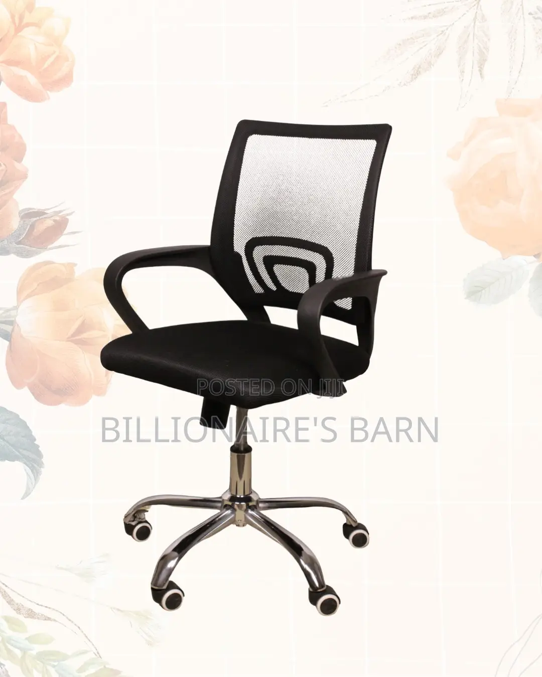 Black Ergonomic Chair | Easy Adjustability for Different Desk Heights