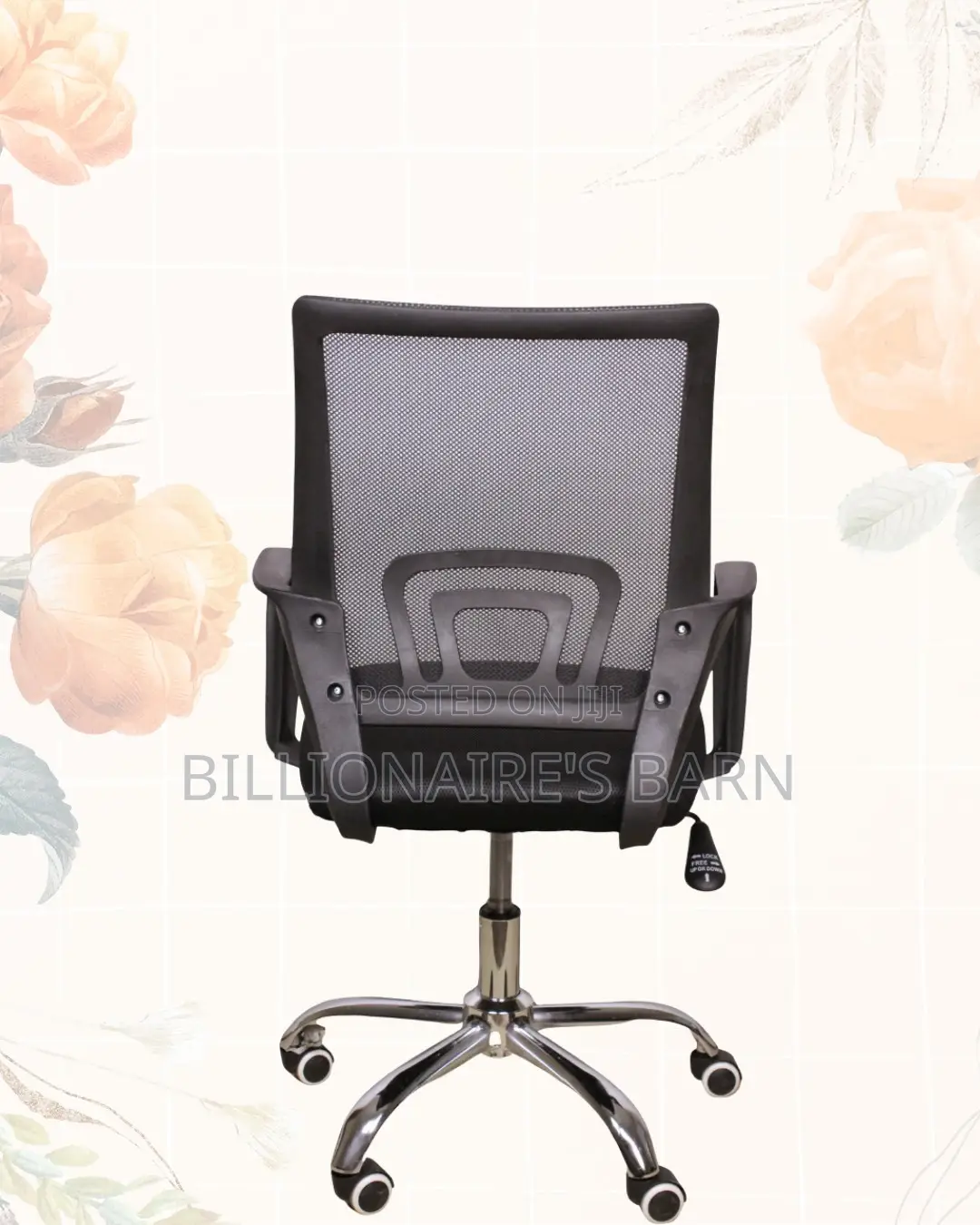Black Ergonomic Chair | Easy Adjustability for Different Desk Heights