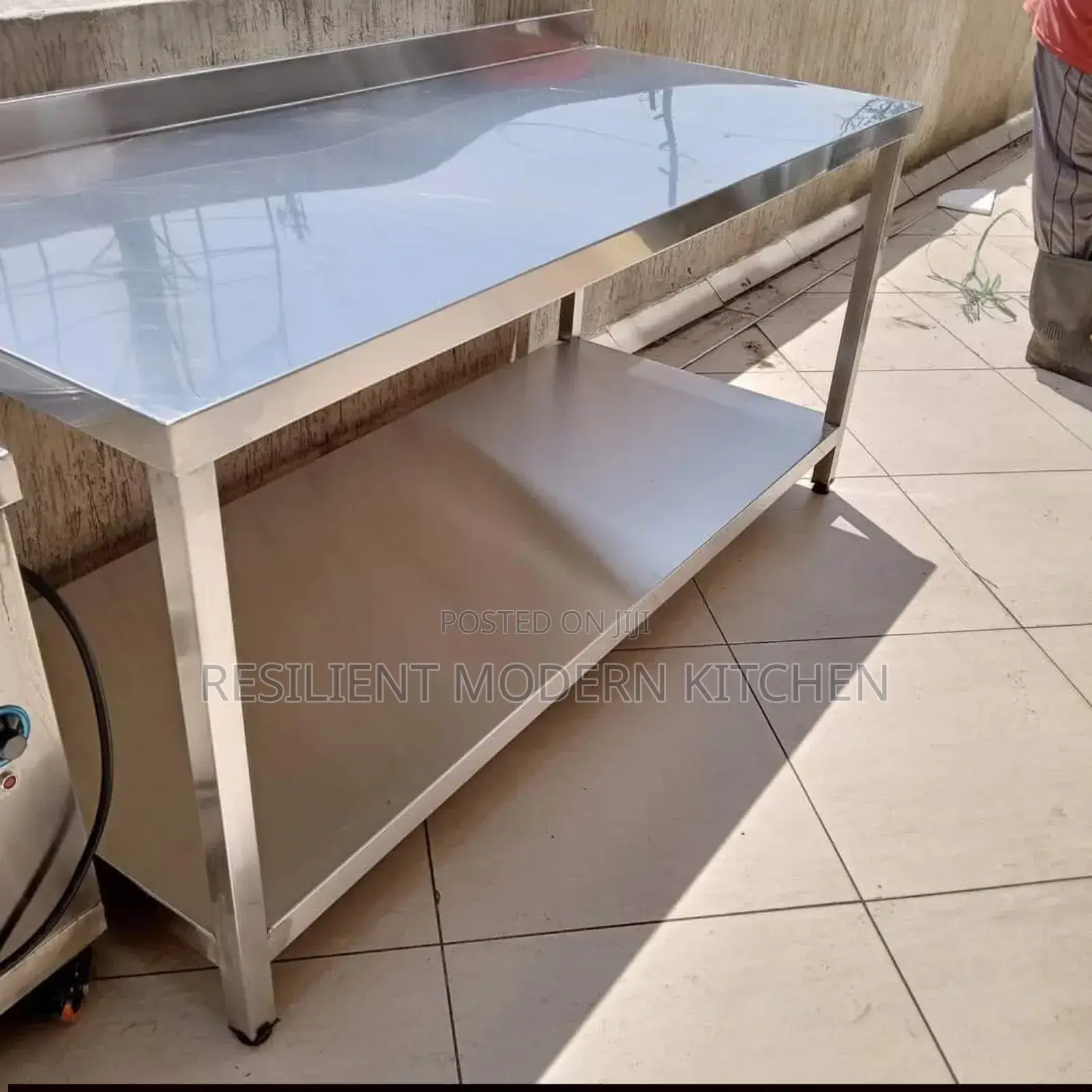 Heavy Gauge Stainless Steel Worktop Table 4ft Long