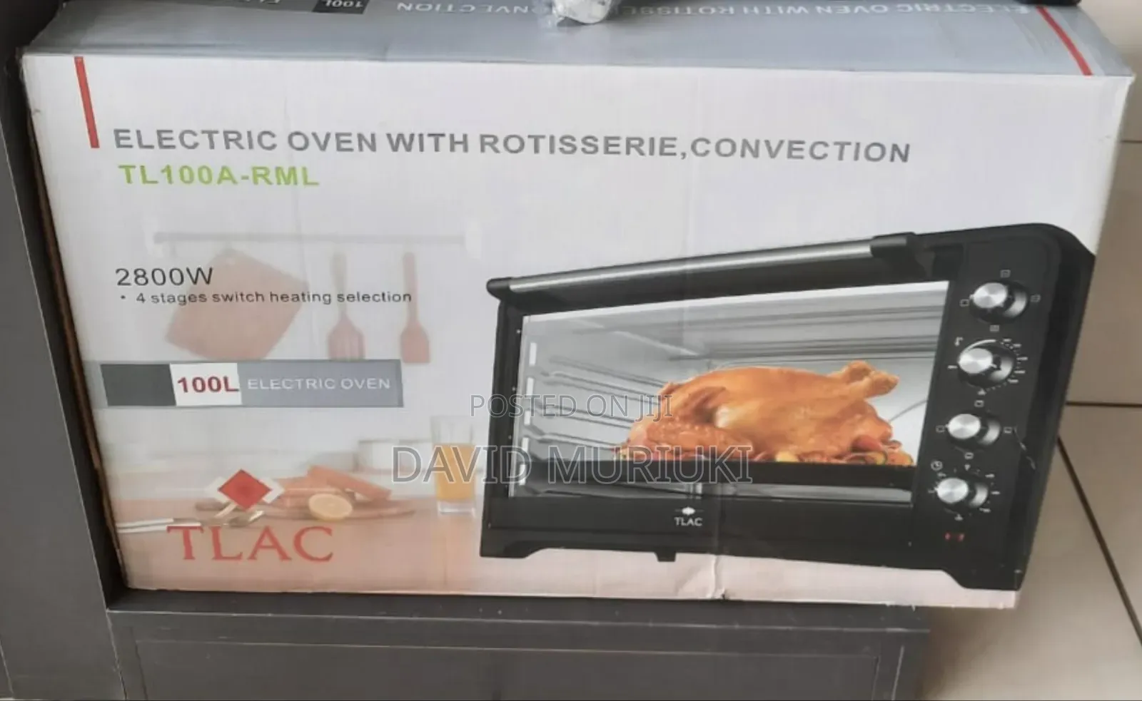100 Litres Tlac Electric Oven With Rotisseries