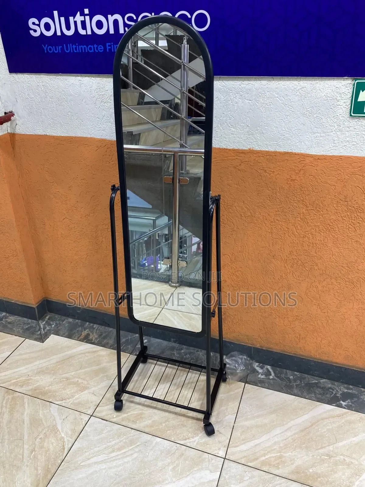 Portable Dressing Mirror Black White Pink Height 160cm
