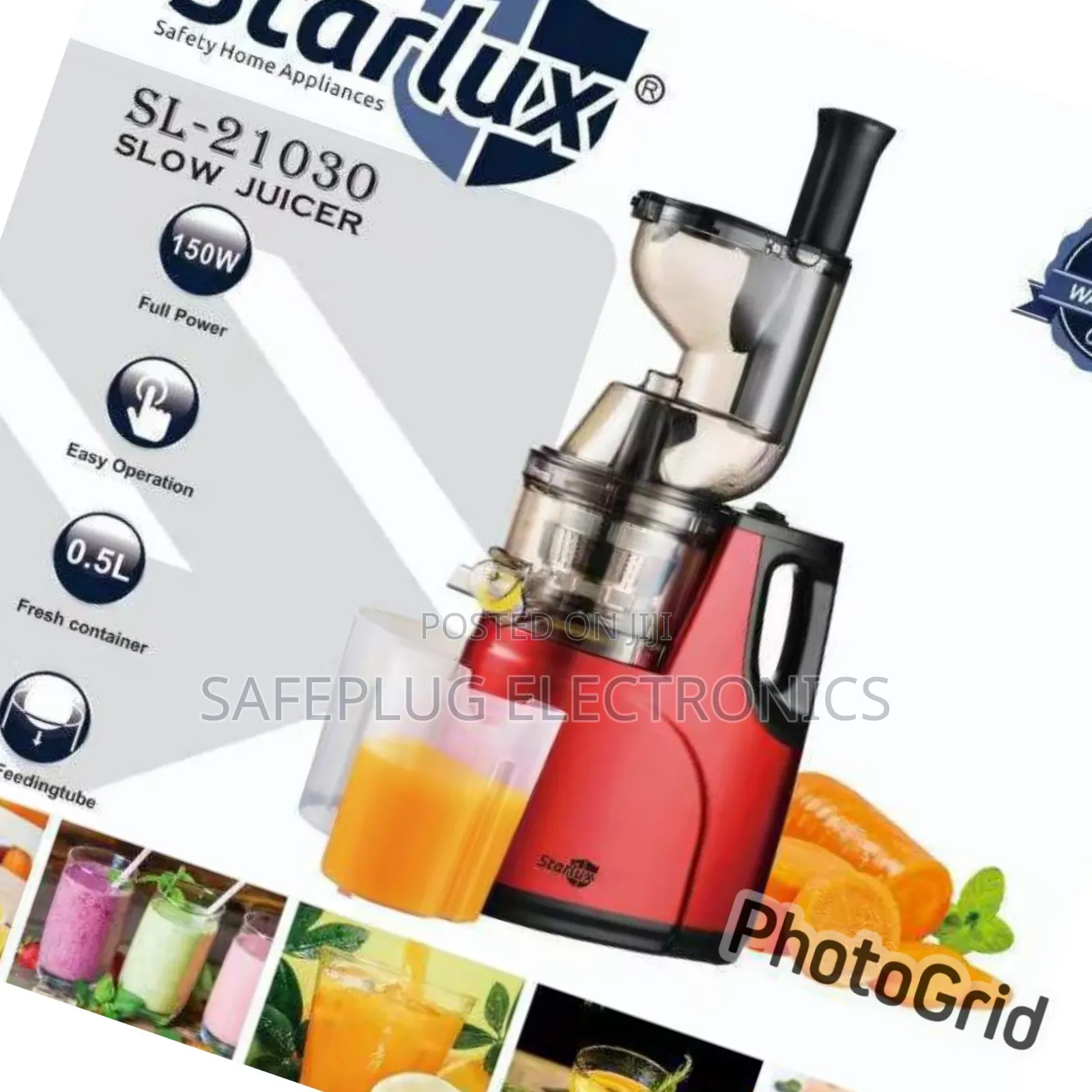 Starlux Slow Juicer – Preserves Nutrients, No Heat!