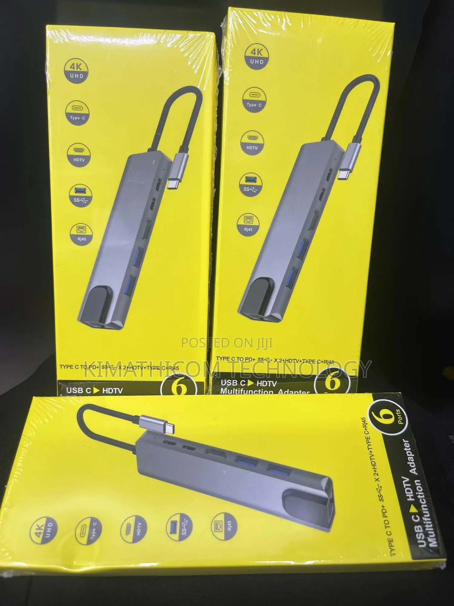 Type C to Hdmi,Ethernet 2usb Connector, 2type C Female