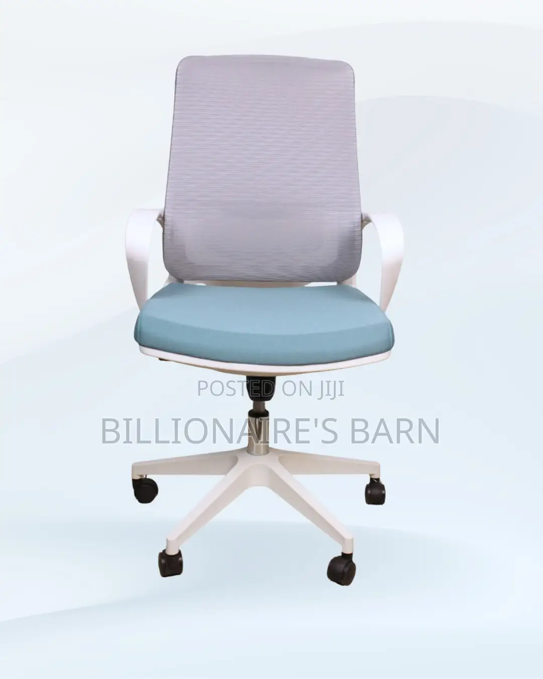White Mid-Back Mesh Chair | Clean Executive Look for Modern Offices |