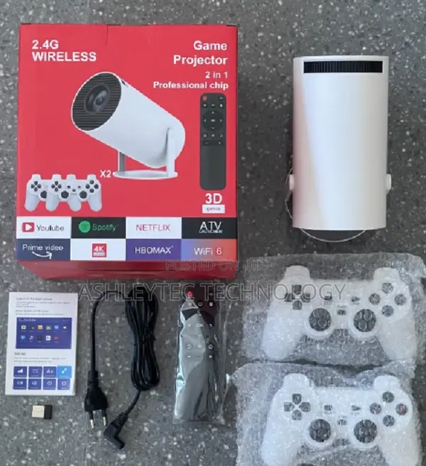 3d Game Projector 2 in 1 Hy300 Controller Gamepad Home Cinema
