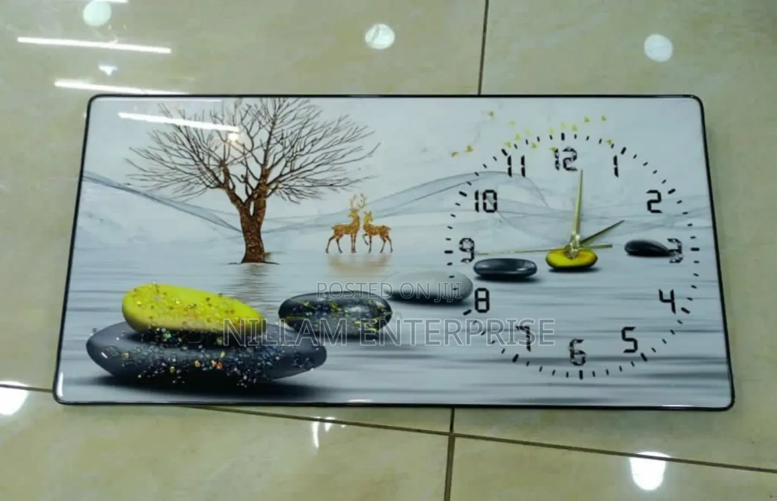 Crystal Porcelain Decorative Painting With Clock