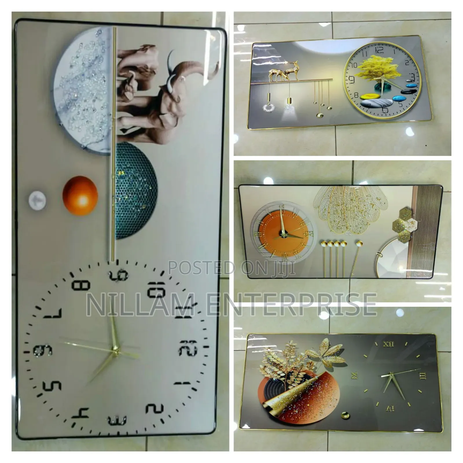Crystal Porcelain Decorative Painting With Clock