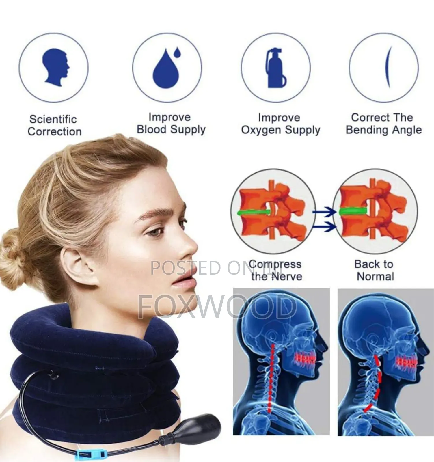 *Cervical Neck Traction Neck Pillow