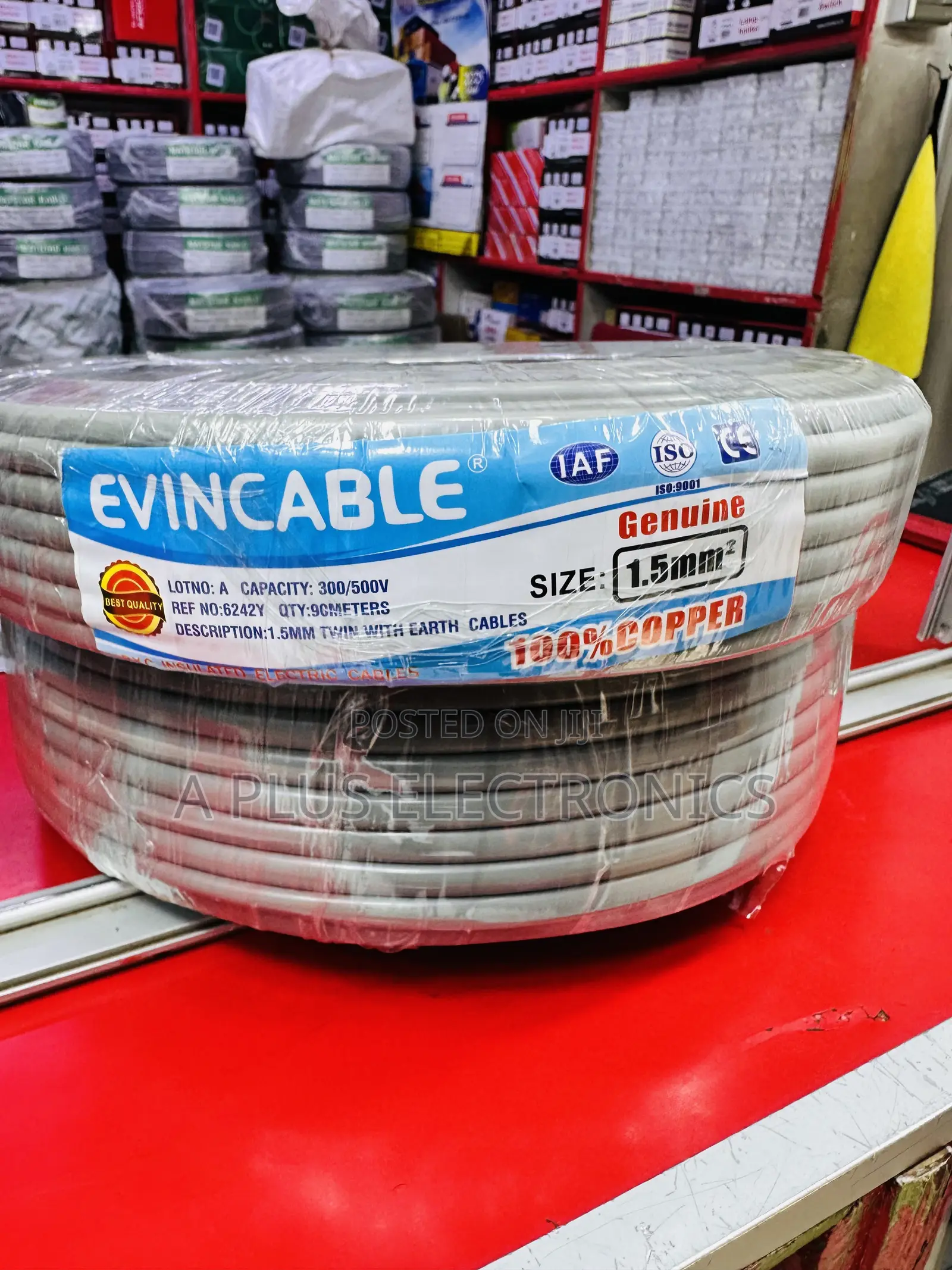 Evincable 1.5mm Twin With Earth Industrial Grade Cable 90m