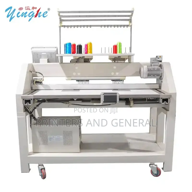 High Speed 2 Head Industrial Embroidery Machine Computerized