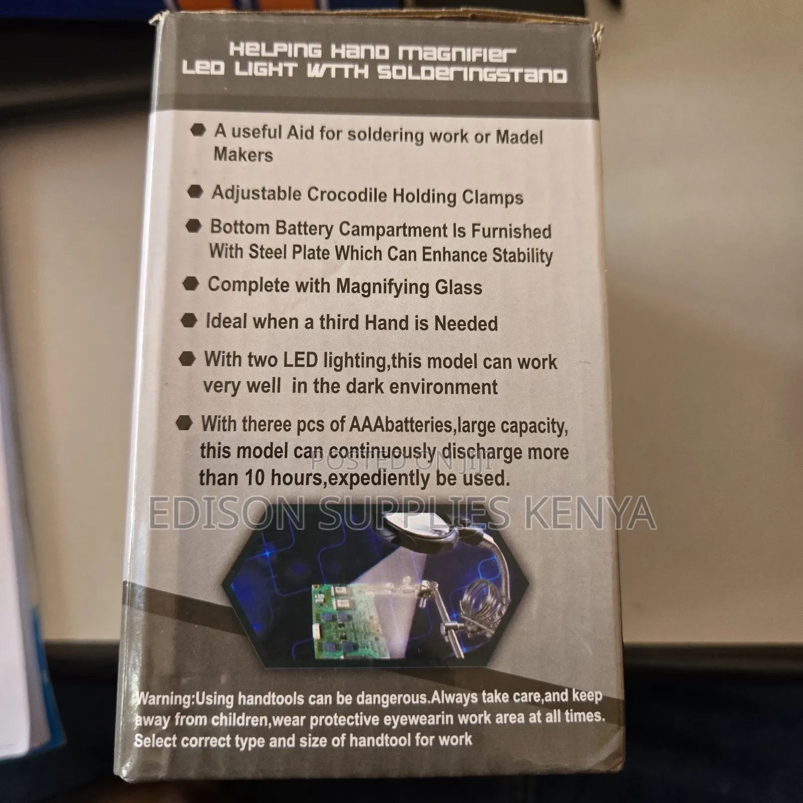 Helping Hand Magnifier Phone Repair Diy Led Light Magnifying Glass
