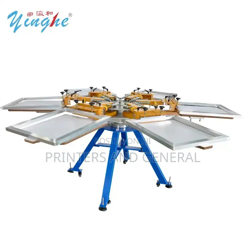 Manual 6 Color Station Screen Printer 6 Color Tshirt Printing Press