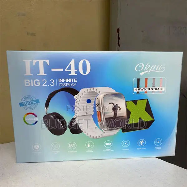Smart Watch With Extra Strap It40 and Bluetooth Speaker