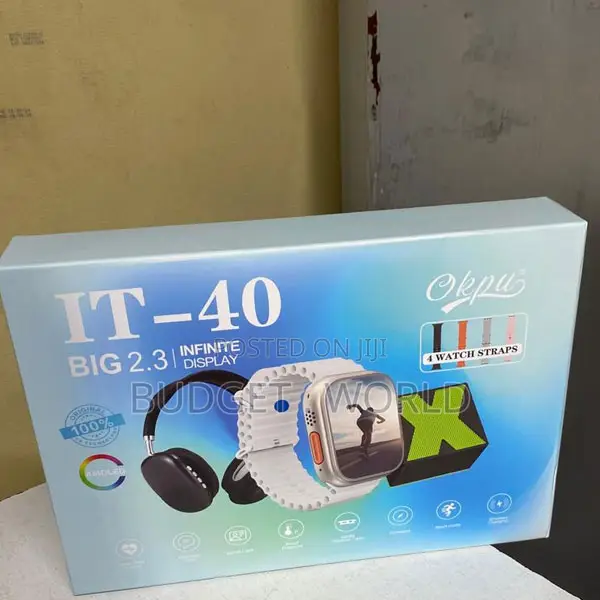 It40 Smart Watch With Extra Strap Headphones Bluetooth Speaker