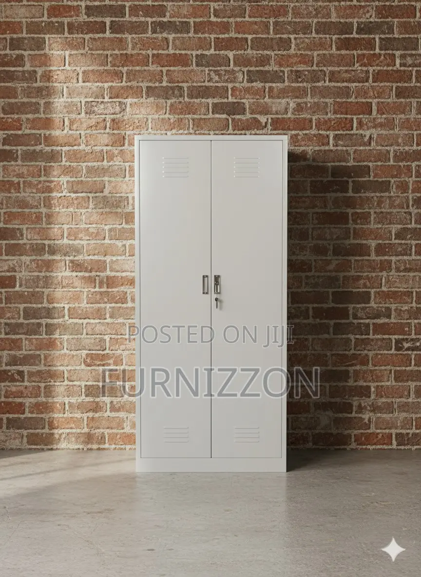 Functional Metallic Two Door Office Storage Cabinet