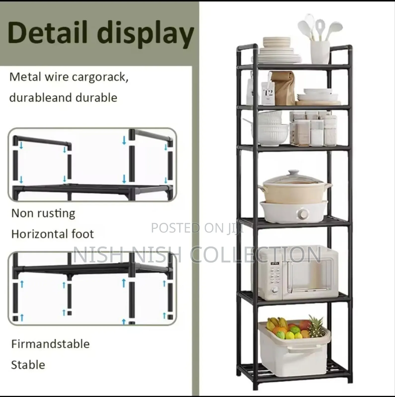 Multipurpose Kitchen Storage Rack With Wheels