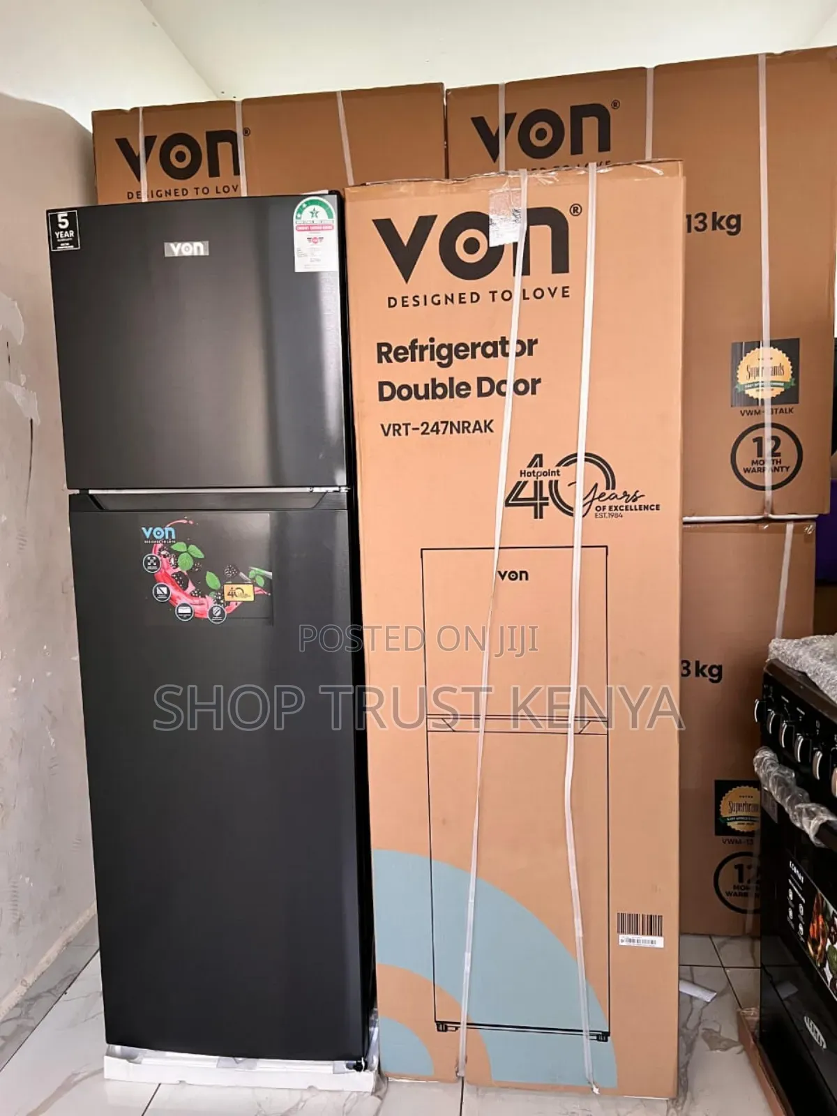 Von 247 Litres No Frost Double Door Refrigerator