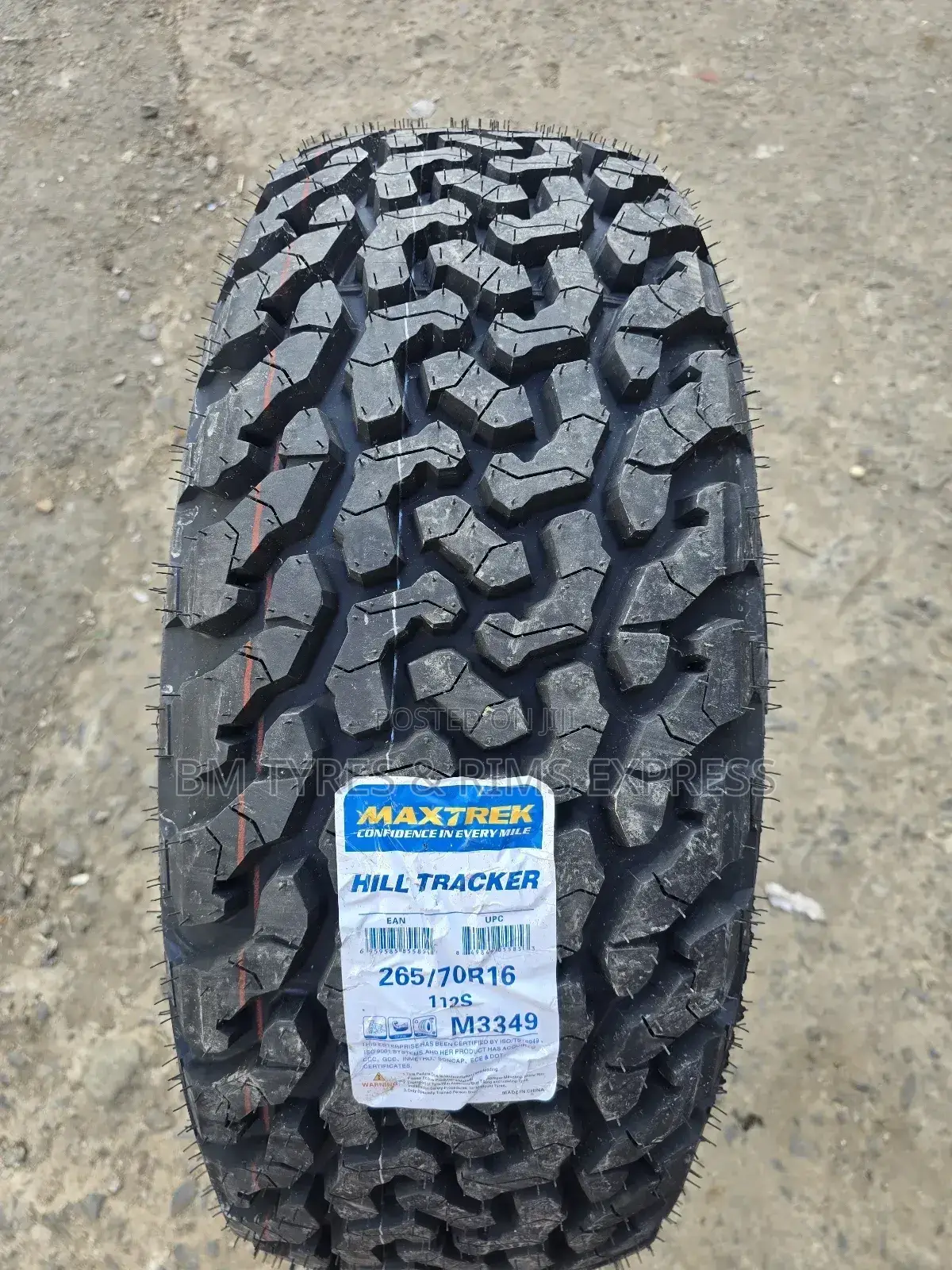 265 /70 R16 Maxtrek Tyres(All Terrein) Hill Tracker.