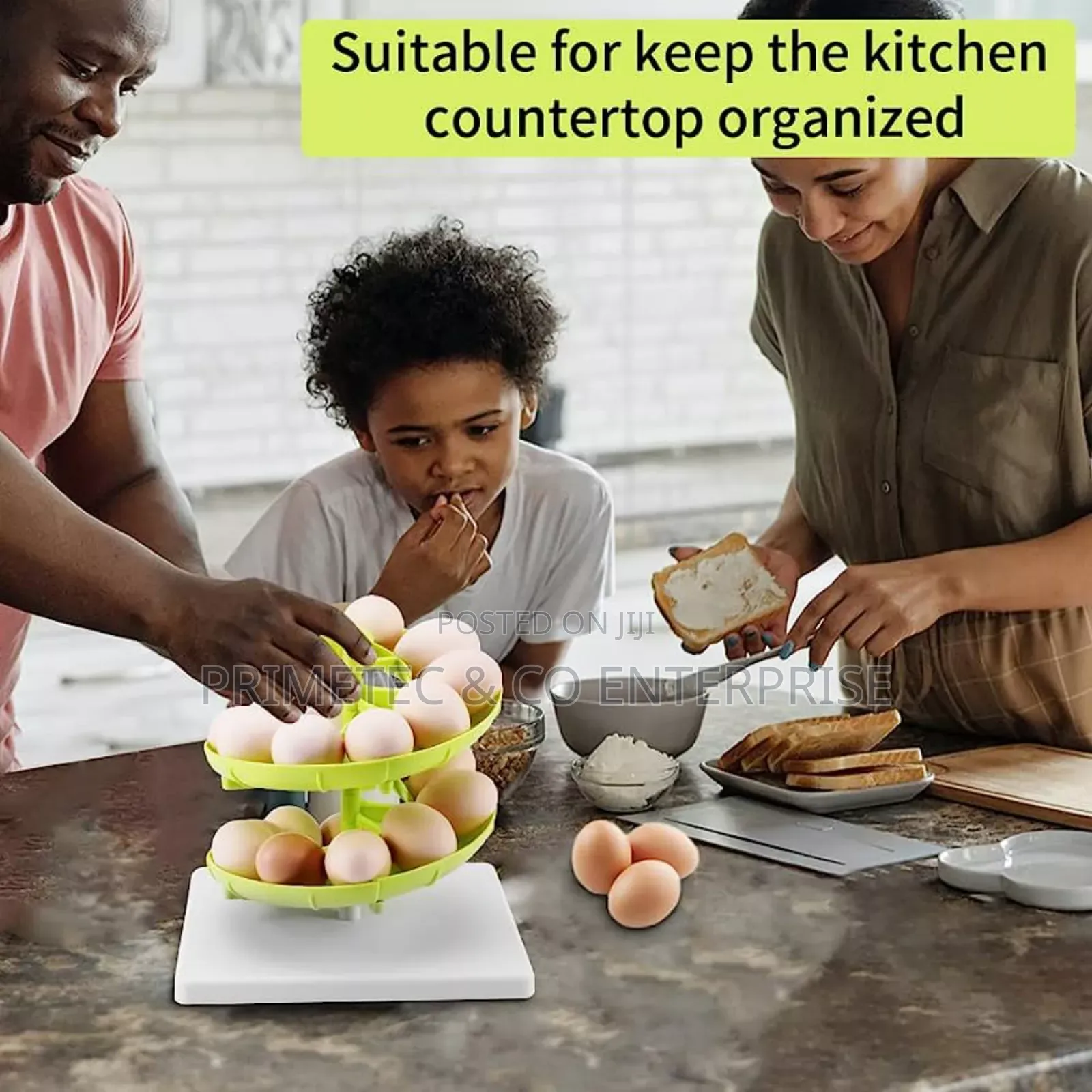 Sliding Spiral Egg Holder