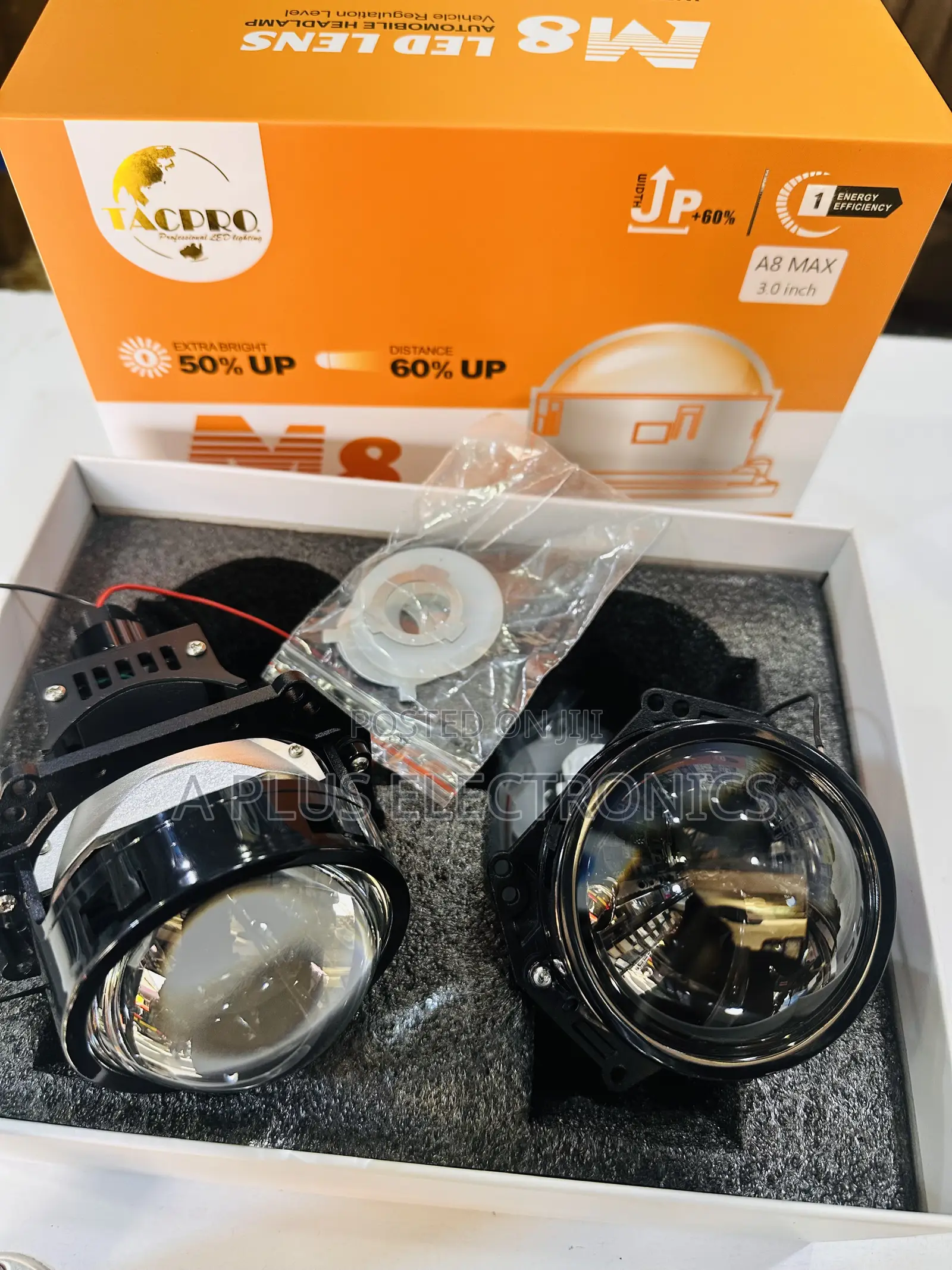 A8 Max Headlight Projector – Super Bright Led With Sharp Cut-Off