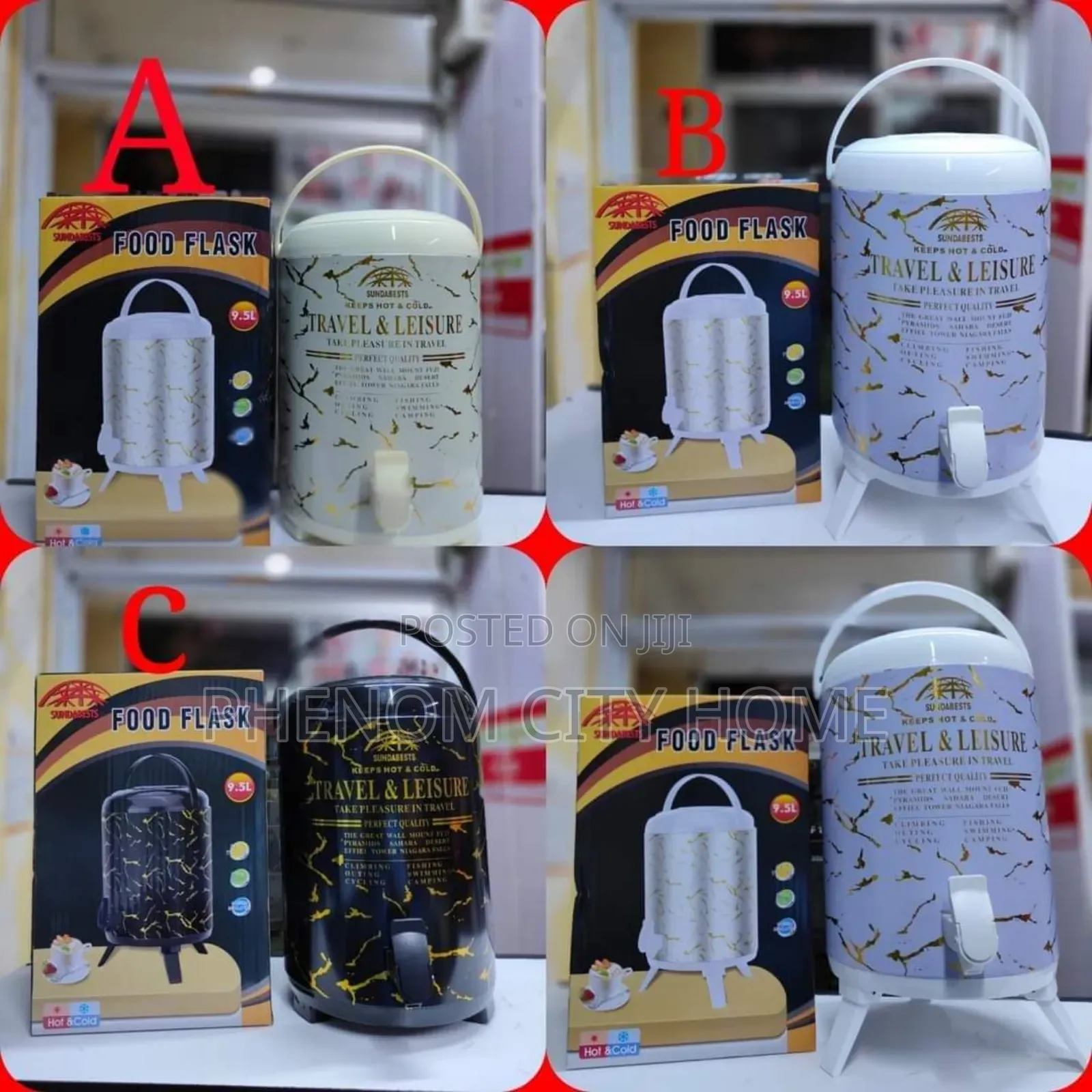 9.5l Marble Print Single Tap Tea Urn