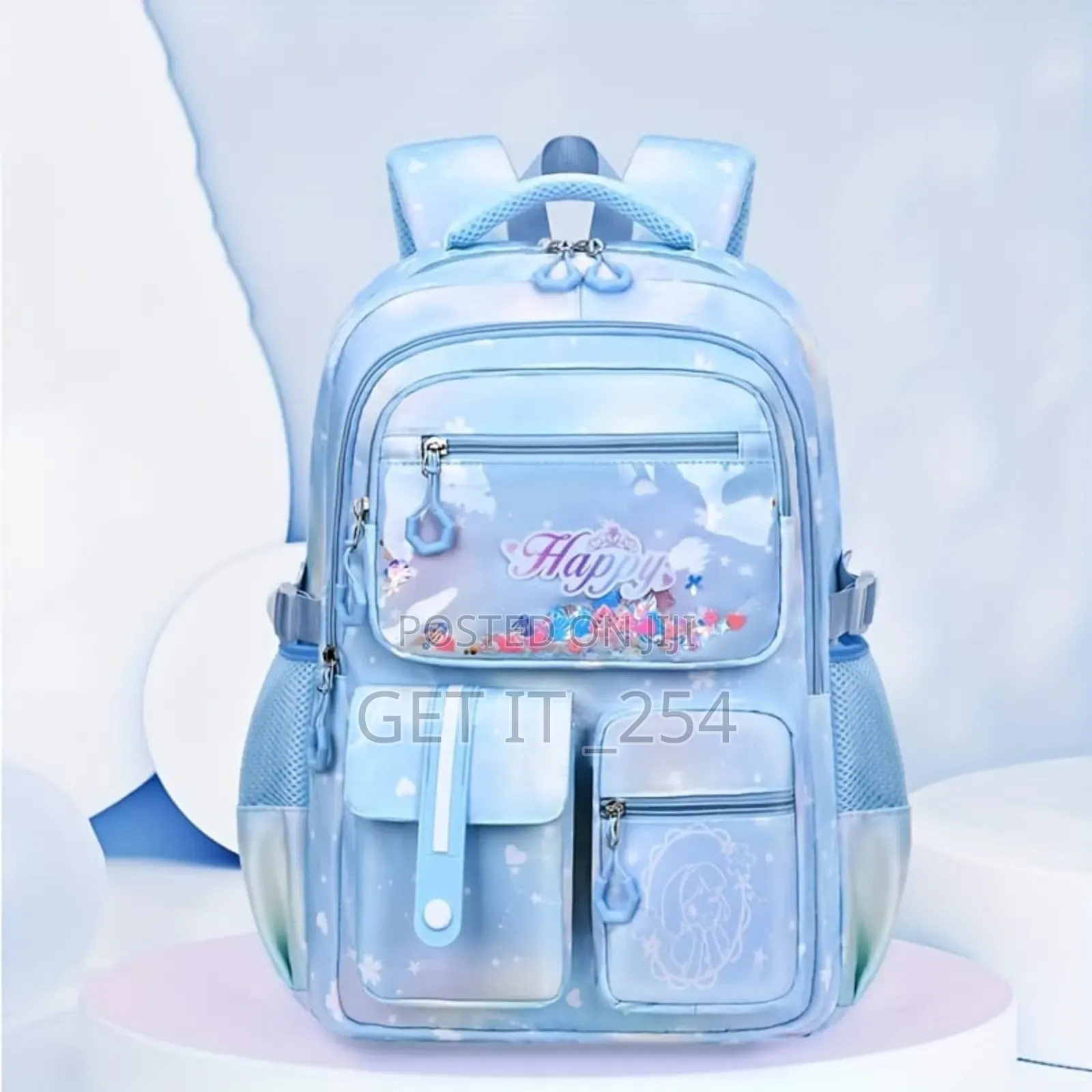 Girl's School Bag 

Shades Purple, Blue  N Pink