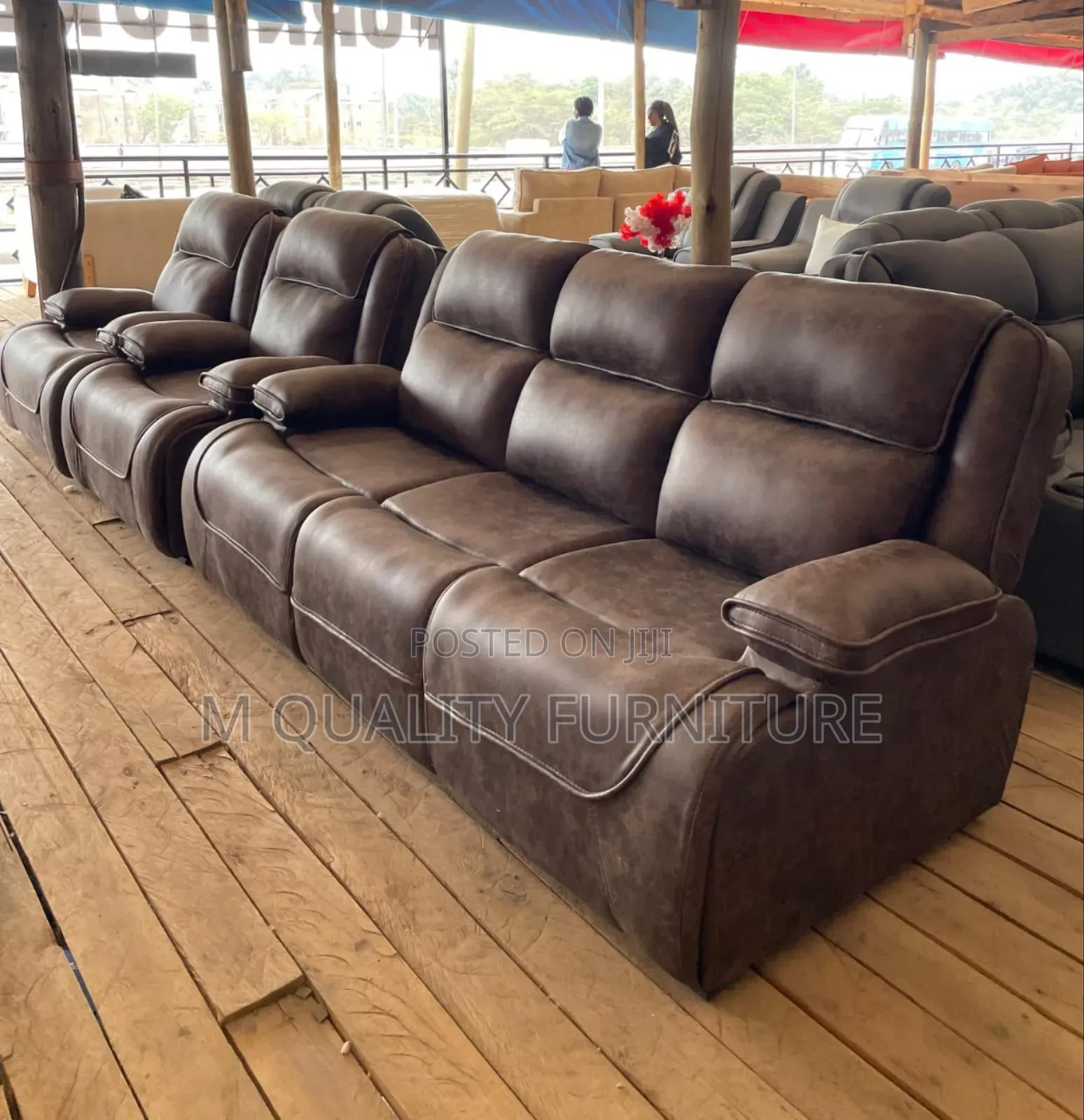 3-1-1 Leather Semi Recliner Sofas