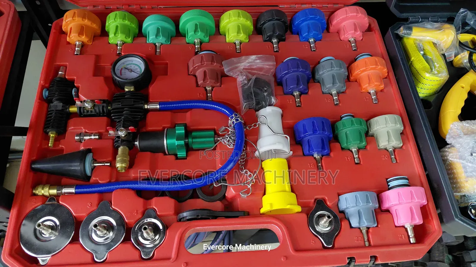 Quality Radiator Pressure Tester Kit With All Car Accessories.