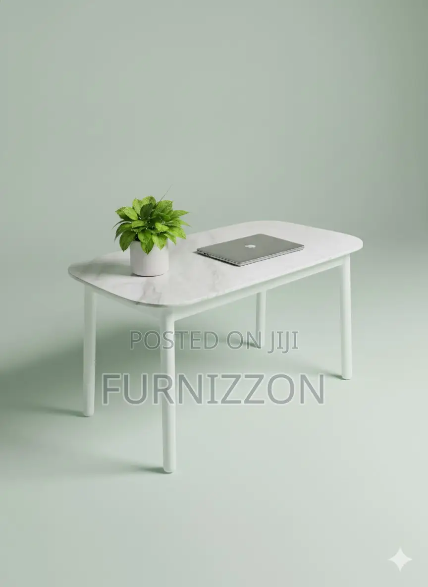 Elegant White Marble Top Dining Table