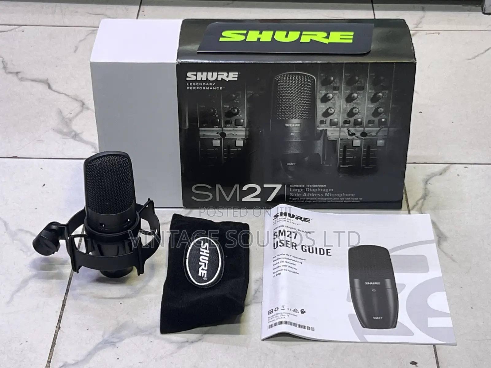 Shure Sm27 Large Diaphragm Instrument Vocal Condenser Microphone