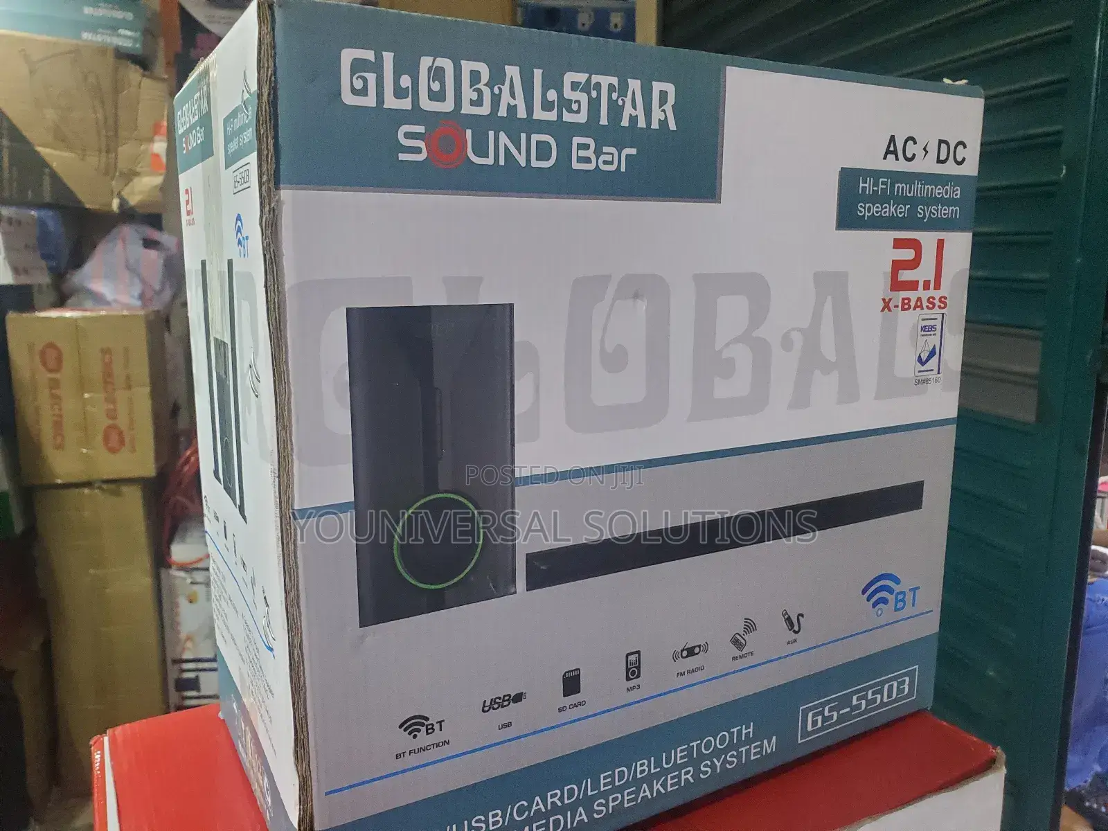 2.1ch Globalstar Sub Woofer System Bt/Usb/Fm Tall Boy