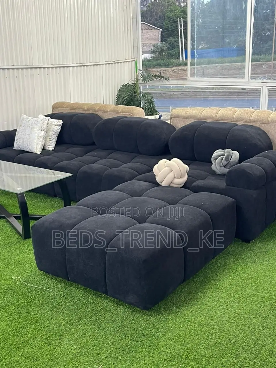 Crafted Classy 6 Seater Bubble L Sofa