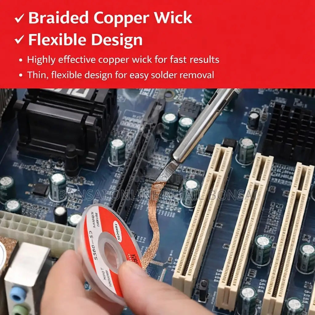 Solder Suction Tape 2515, Desoldering Wick for PCB Repair