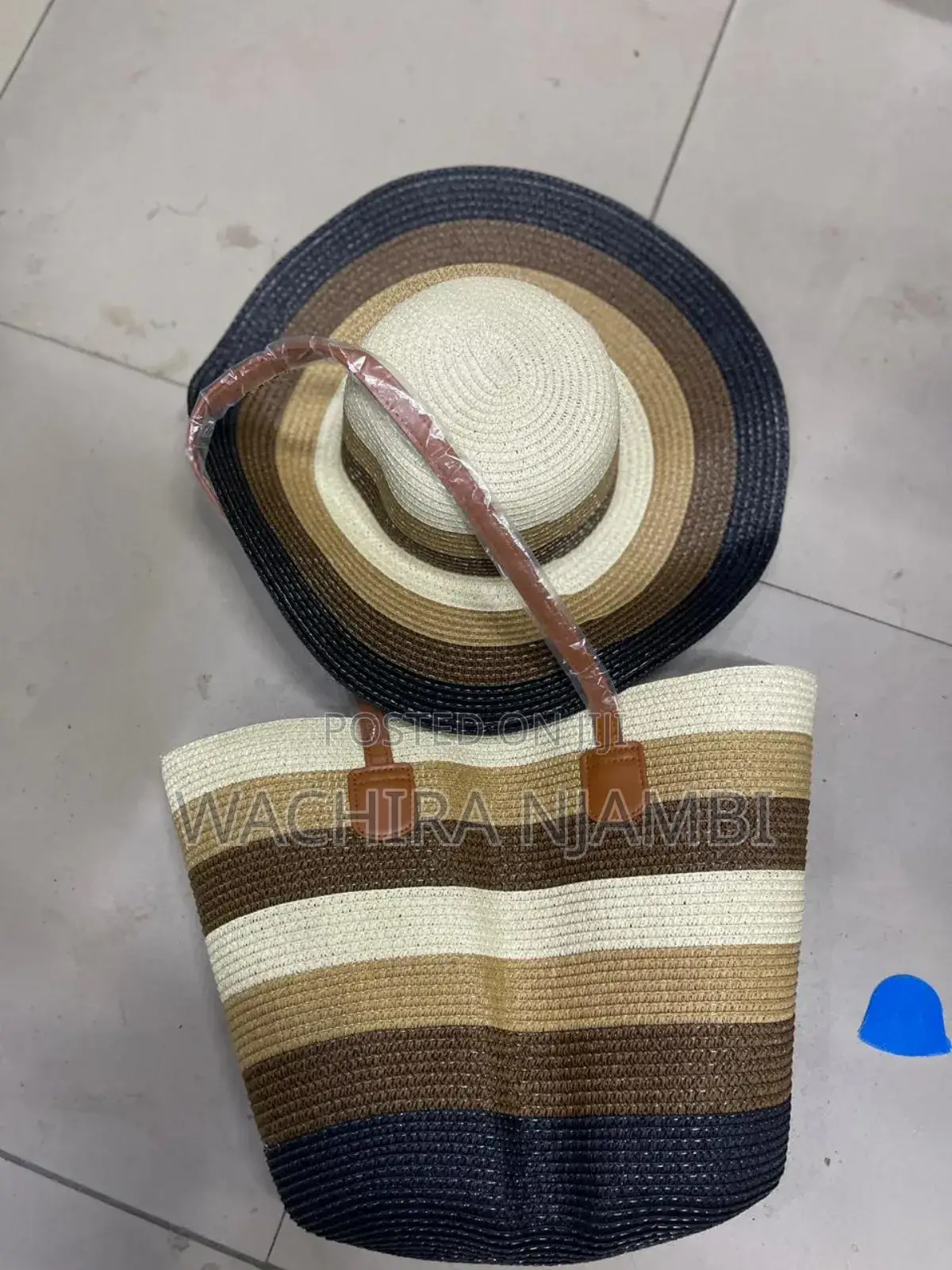 Beach Lady Bag With Matching Hats