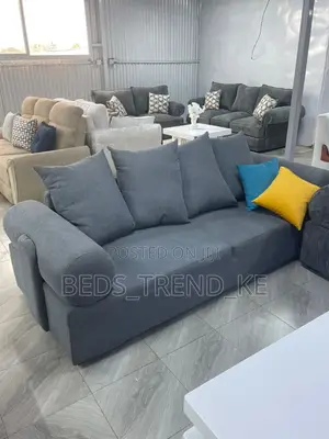 Elementary 3 Seater Sofa With Pillows