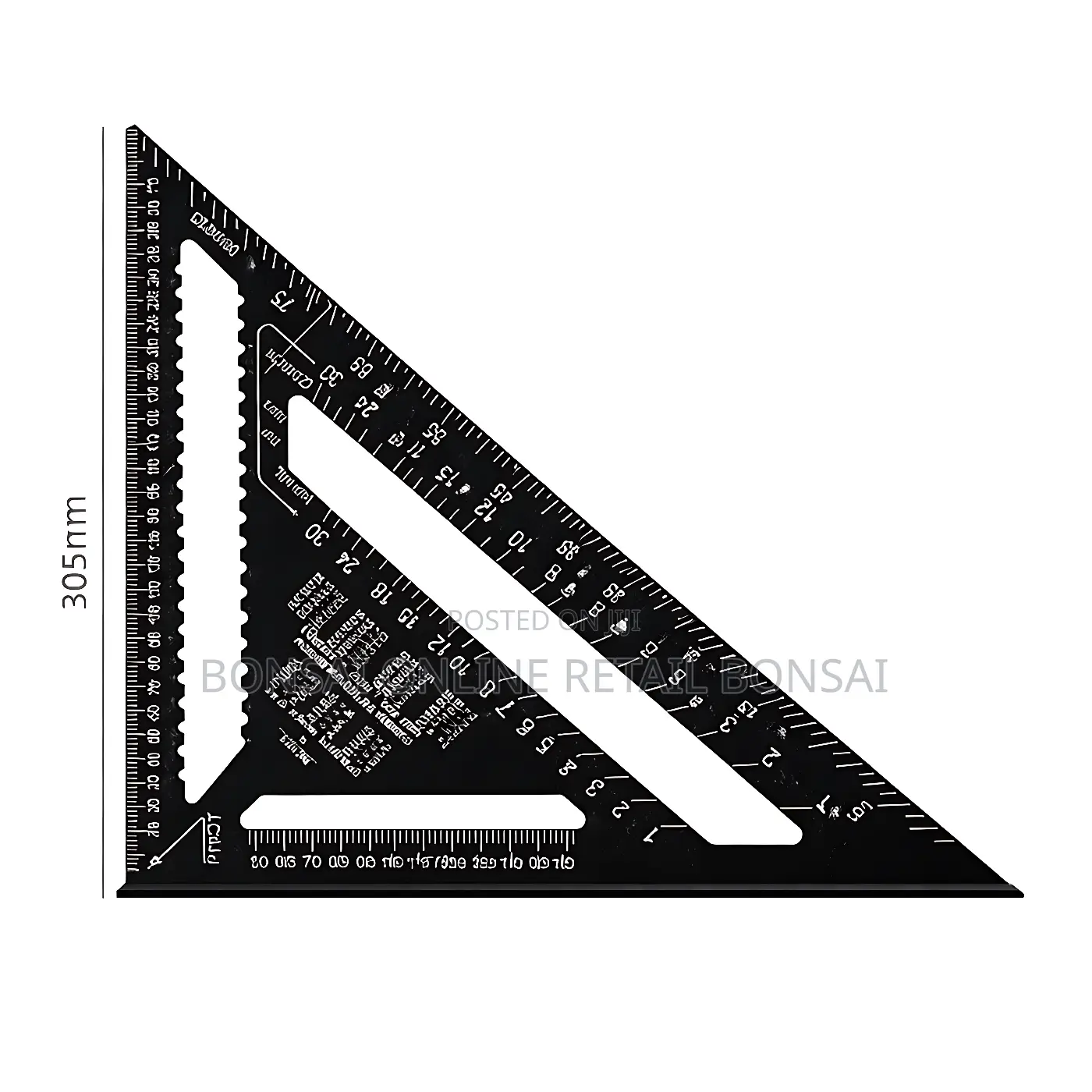 12-Inch Metric Layout Speed Square Carpenter Measuring Tool Aluminum