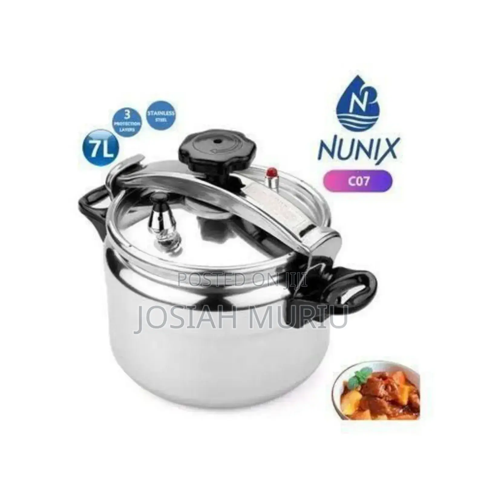 7 Litres Manual Nunix Pressure Cooker