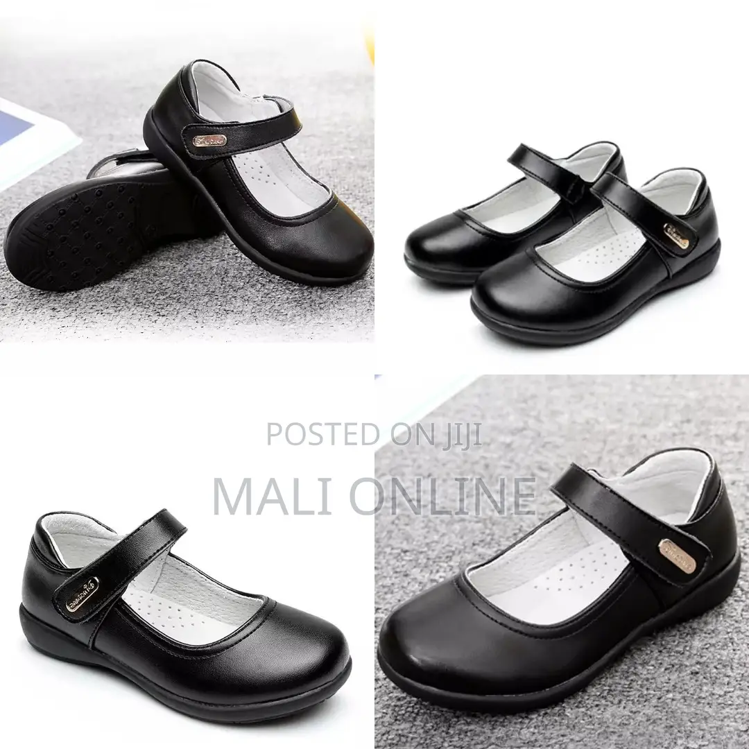 Girls Leather School Shoes Kids Uniform Dress Shoes With Strap 25-42
