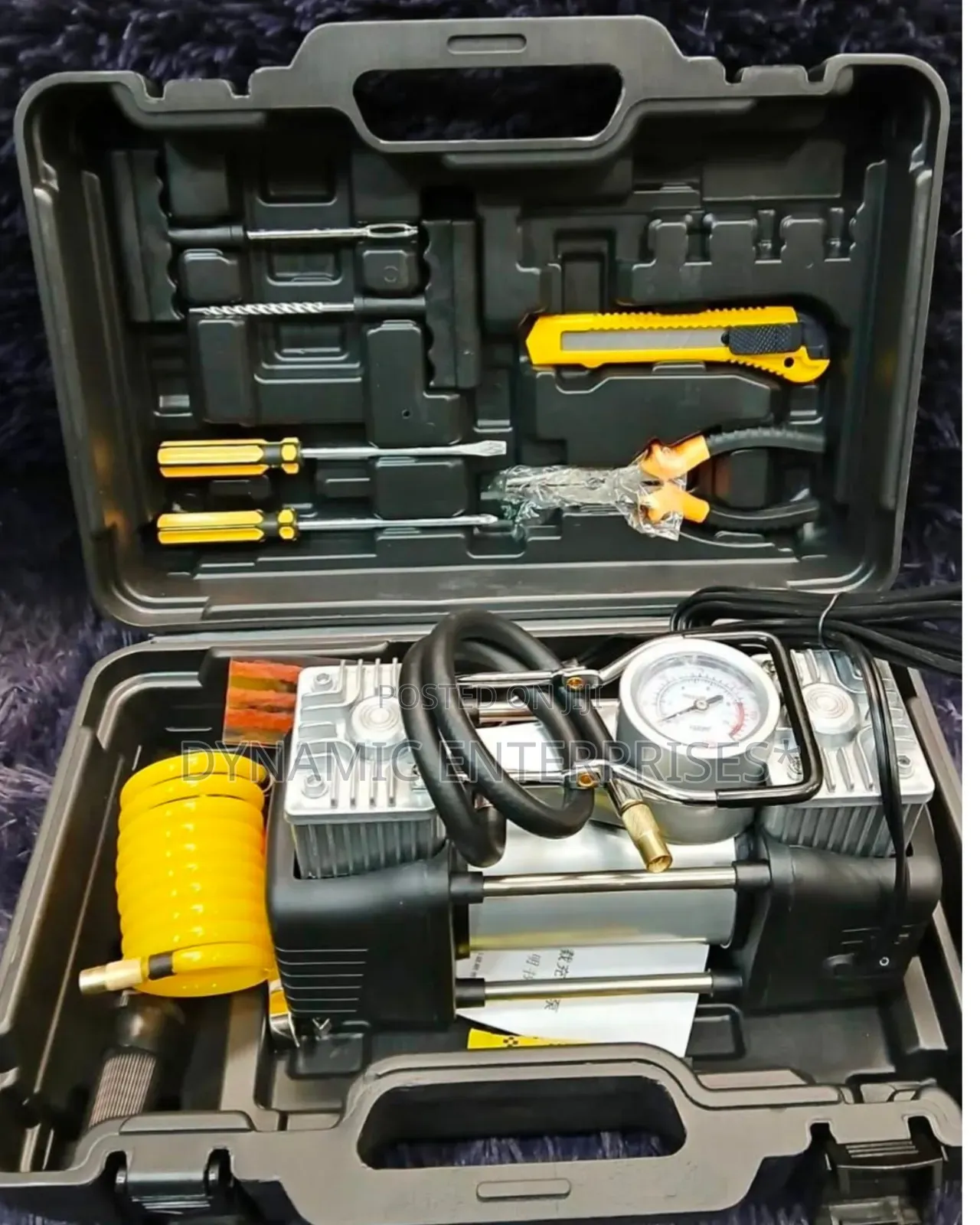 Heavy Duty Double Cylinder Air Compressor Kit