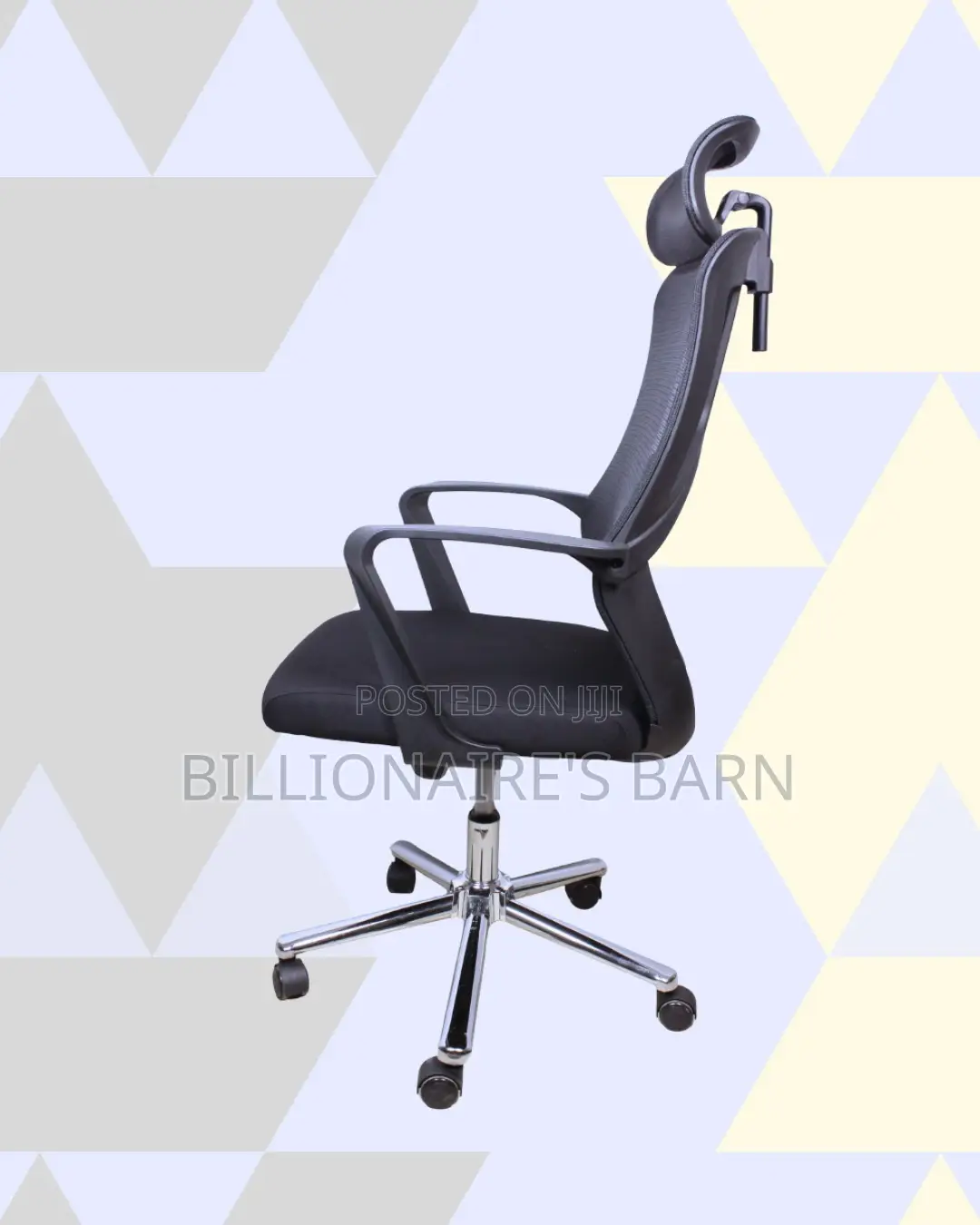Black High-Back Chair | Posture-Friendly Build for Daily Productivity