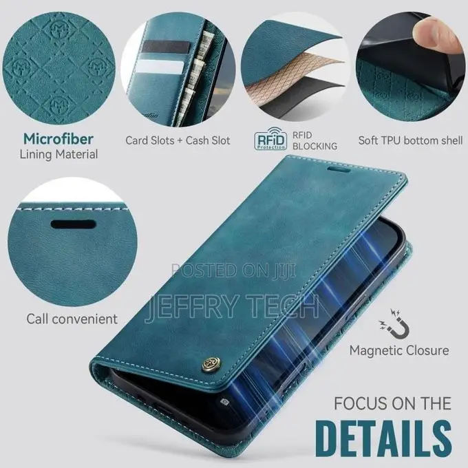 Nitrea Casme iPhone 17 Air Caseme Leather Flip Cover-Blue